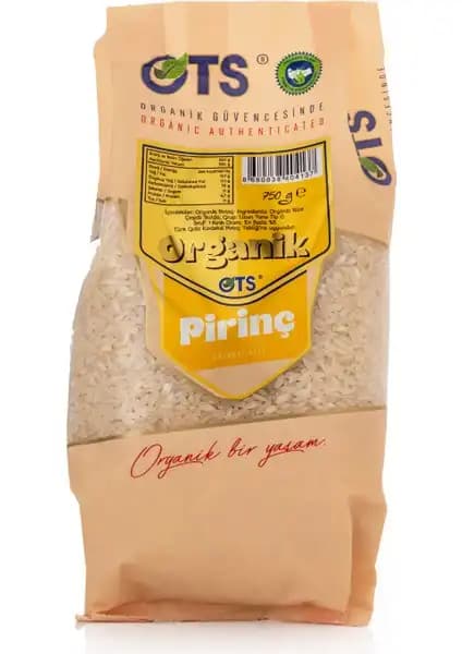 OTS Organik Organik Pirinç 750 Gr Sağlıklı ve Doğal Beslenme İçin Güvenilir Tercih
