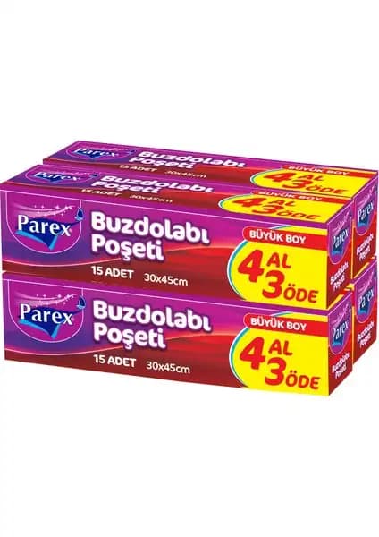 Parex Büyük Boy Buzdolabı Poşeti: Dayanıklı ve Ekonomik Gıda Saklama Çözümü