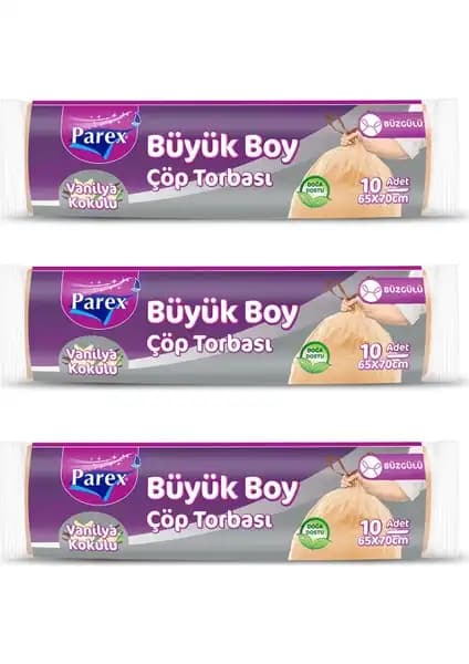 Parex Büzgülü Vanilya Kokulu Çöp Torbası: Dayanıklı ve Pratik Temizlik Çözümü
