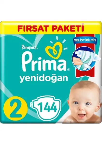 Prima 2 Beden Yenidoğan Bebek Bezi Fırsat Paketi Güvenli ve Konforlu Kullanım İçin