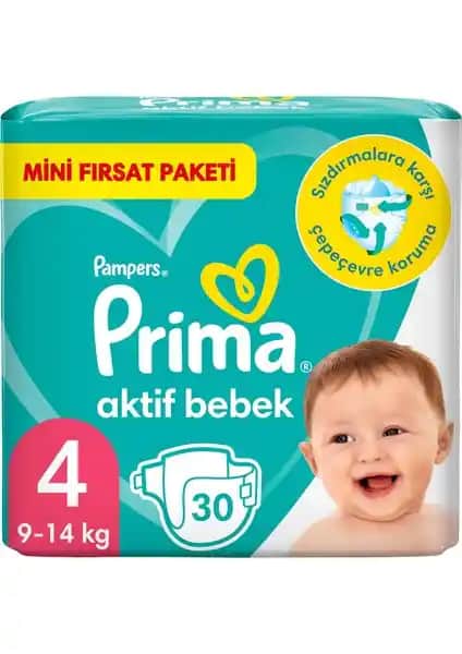 Prima Aktif Bebek Standart Paket Güvenilir ve Konforlu Bebek Bezi Seçeneği