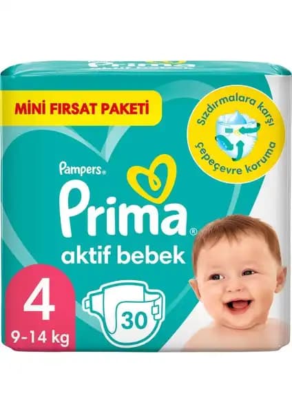 Prima Aktif Bebek Standart Paket Güvenilir ve Konforlu Bebek Bezi Seçeneği