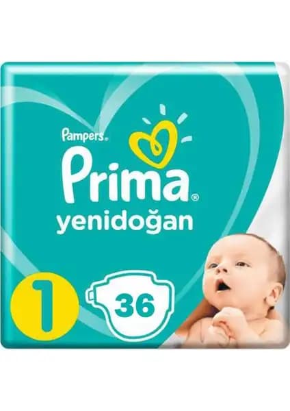 Prima Bebek Bezi Aktif Bebek 1 Beden 36 Adet İkiz Paket Güvenli ve Konforlu Kullanım İçin