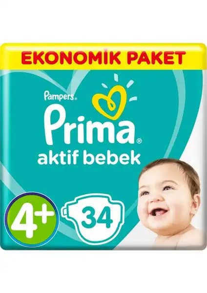 Prima Bebek Bezi Aktif Bebek 4+ Beden: Yüksek Emicilik ve Konfor Sunan Güvenilir Bebek Bezi