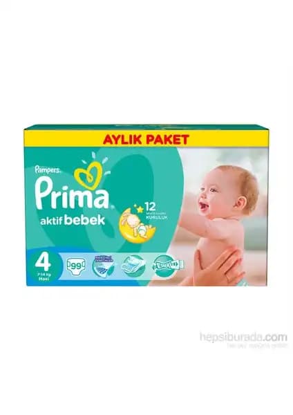 Prima Bebek Bezi Aktif Bebek Aylık Paket: Güvenli ve Konforlu Bebek Bakımı İçin Optimal Çözüm