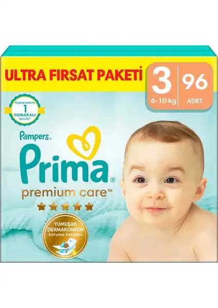 Prima Bebek Bezi Premium Care 3 Numara Güvenilir ve Konforlu Bebek Bezi Seçenekleri