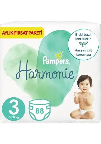 Prima Harmonie Bantlı Bebek Bezi 88'li Paket - Güvenilir ve Konforlu Bebek Bakımı