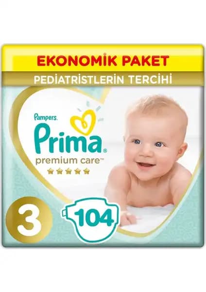 Prima Premium Care Bebek Bezi 6-10 Kg, Emici ve Konforlu, Güvenilir Bebek Bakımı İçin