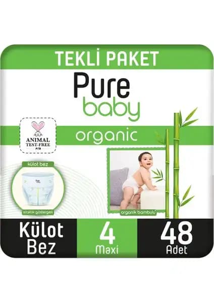 Pure Baby Organik Bambu Özlü Külot Bez: Doğal ve Güvenilir Bebek Koruma Ürünü