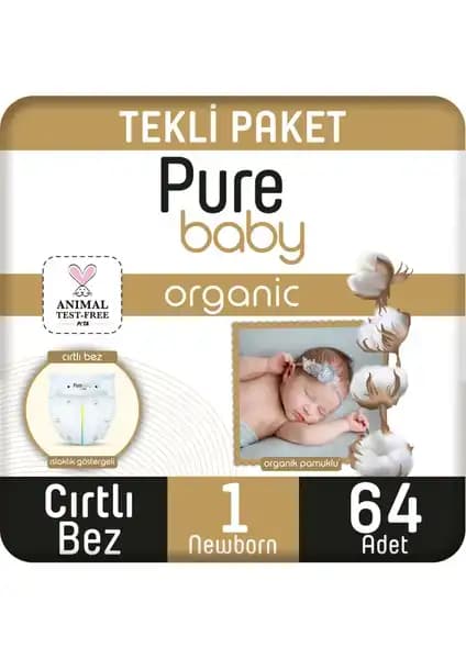 Pure Baby Organik Pamuklu Çıtlı Bebek Bezi: Güvenilir ve Konforlu Bebek Bakımı İçin Ideal Seçenek