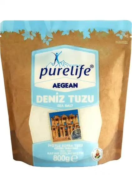 Pure Life Deniz Tuzu İyotlu İnce 800g Doğal ve Mineralli Tuz Sağlıklı Beslenme İçin