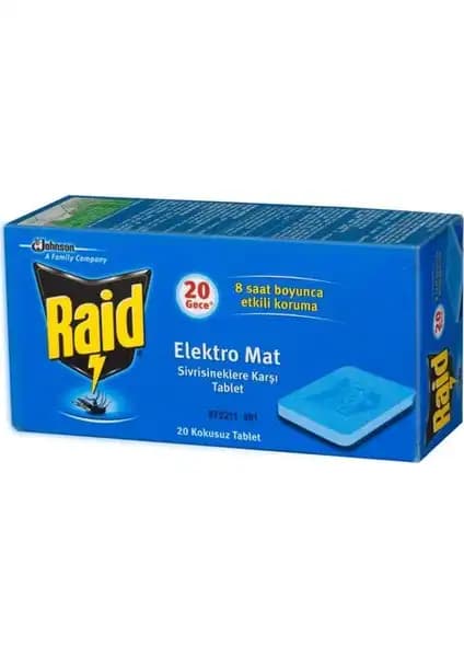 Raid Elektro Mat Sivrisinek Kovucu Tabletleri ile Güvenli ve Etkili Böcek Koruma Çözümü
