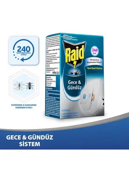 Raid Gece&Gündüz Sistem 2.2g: Uzun Süreli ve Etkili Sinekkovucu Çözüm
