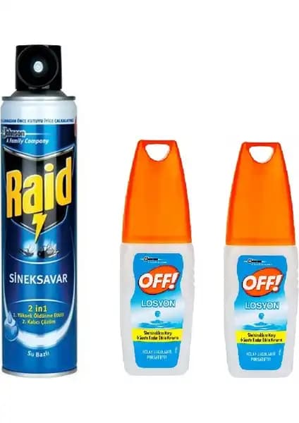 Raid Sineksavar 2 In 1 ve Off! Sinekkovar Losyon ile etkili sinek koruma çözümleri