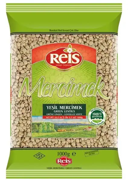 Reis Yeşil Mercimek 1 kg: Sağlıklı ve Çok Yönlü Kullanım İçin Uygun Bakliyat Seçeneği