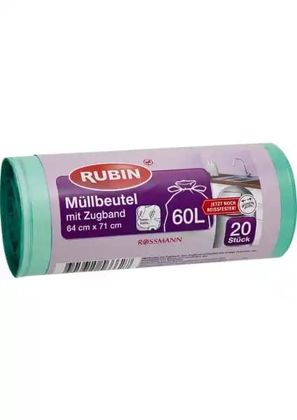 Rubin 60 lt Çöp Torbası: Dayanıklı ve Pratik Atık Yönetimi Çözümü