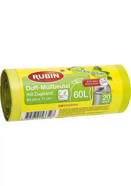 Rubin 60 lt Çöp Torbası Pratik ve Hijyenik Kullanım İçin Uygun Seçenek