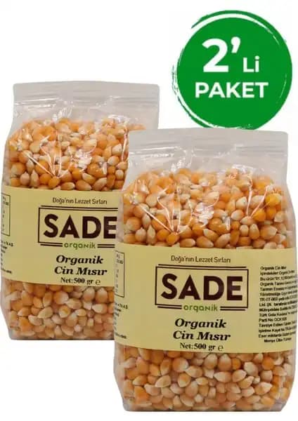 Sade Organik Cin Mısır 2x500 gr Doğal ve Sağlıklı Beslenme İçin Güvenilir Tercih