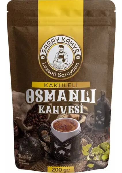 Saray Kahve Saray Kakuleli Osmanlı Kahvesi 200Gr Geleneksel Aromalı Kahve Tercihi