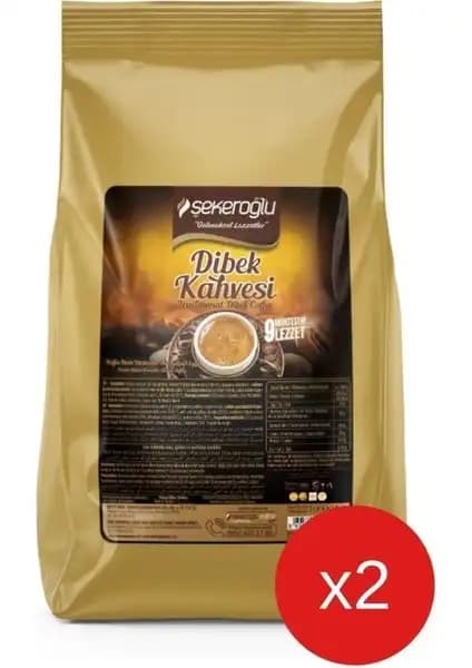 Şekeroğlu Dibek Kahvesi Toz 2x1000 g Geleneksel Türk Kahvesi Lezzeti ve Aroması