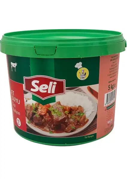 Seli Et Suyu Toz Bulyon 5 Kg Kova ile Profesyonel Mutfaklar İçin Lezzet Artırıcı Ürün