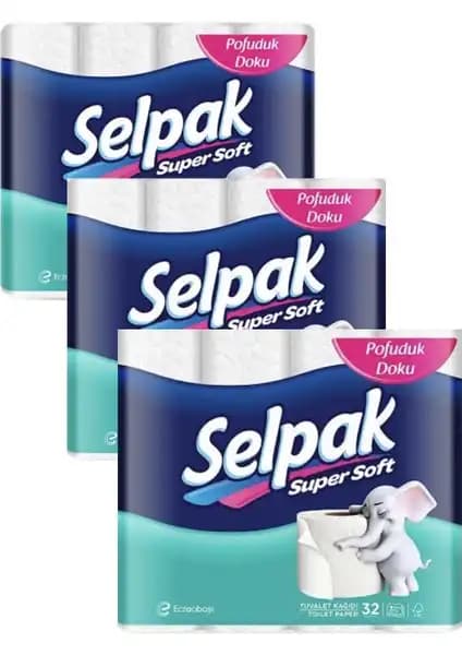 Selpak 3 Paket 96 Rulo Tuvalet Kağıdı - Yüksek Kalite ve Ekonomik Çözüm