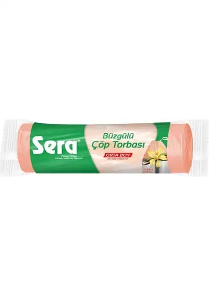 Sera Çöp Torbası Büzgülü Orta Boy Vanilya Kokulu Temizlik ve Hijyen Çözümü
