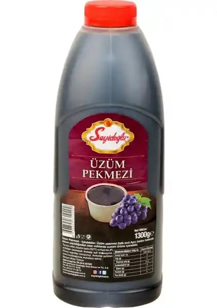 Seyidoğlu Üzüm Pekmezi Bidon 1300 gr Doğal ve Sağlıklı Beslenme İçin Uygun Bir Seçenek