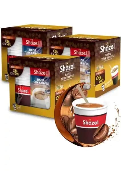 Shazel Hazır Türk Kahvesi Ofis Seti: Pratik ve Aromatik Kahve Deneyimi