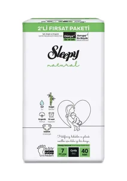 Sleepy Bebek Bezi Natural 7 Beden XXL 20-30 kg ile Güvenilir ve Konforlu Bebek Bakımı