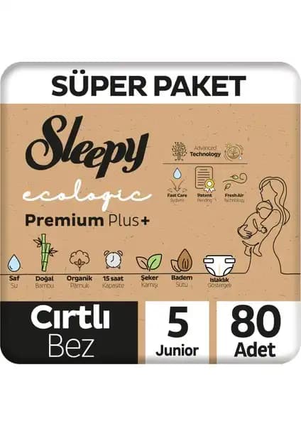 Sleepy Ecologic Premium Plus Süper Paket Bebek Bezi 11-20 kg için Pratik ve Ekonomik Çözüm