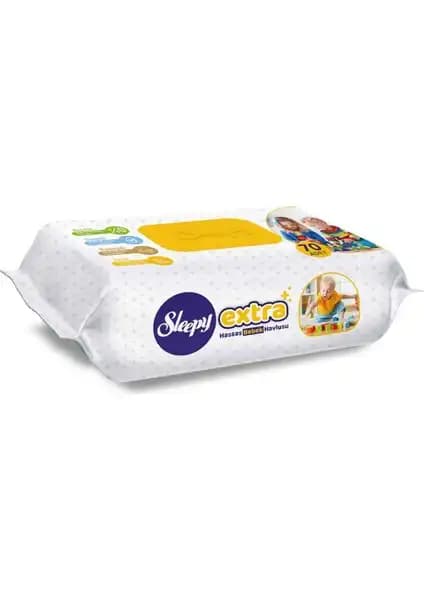Sleepy Extra Hassas Islak Havlu 70'li: Hassas Ciltler İçin Güvenli Temizlik Çözümü