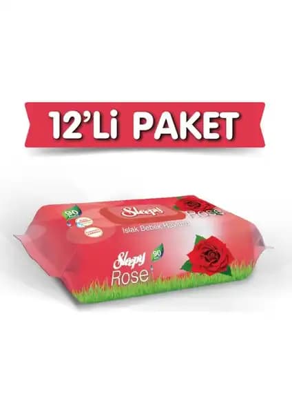 Sleepy Gül Kokulu Islak Havlu Hassas Ciltler İçin Güvenilir ve Ferahlatıcı Temizlik Ürünü