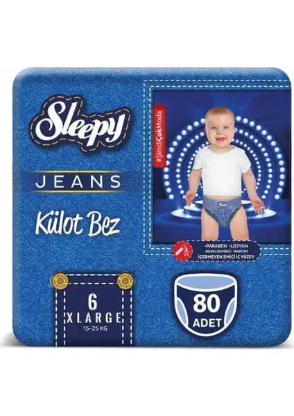 Sleepy Jeans Külot Bez 6 Numara X Large: Yüksek Emicilik ve Konfor Sunan Bebek Bezi Tanıtımı