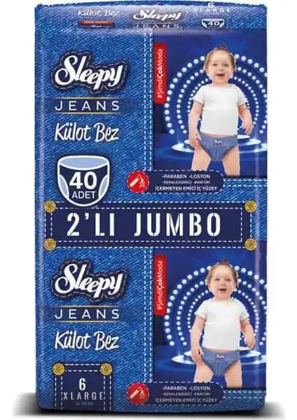 Sleepy Jeans Külot Bez X-Large 6 No 20'li x 2'li: Güvenli ve Konforlu Bebek Bezi Seçenekleri