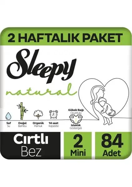 Sleepy Natural 2 Bebek Bezi 84'lü Paket Güvenilir ve Konforlu Bebek Bakım Ürünü