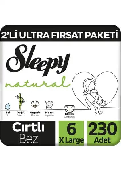 Sleepy Natural 2'li Ultra Fırsat Paketi Bebek Bezi - Yüksek Kalite ve Ekonomik Seçenek