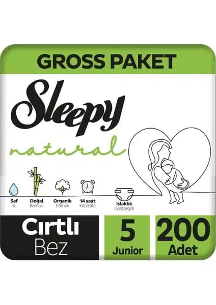Sleepy Natural Bebek Bezi 5 Numara Junior Geniş Paket Türkiye Üretimi Güvenilirlik