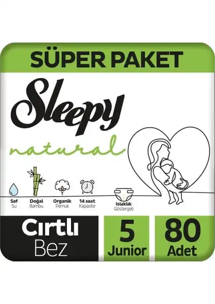 Sleepy Natural Bebek Bezi 5 Numara Süper Paket Konfor ve Güvenlik Sunar