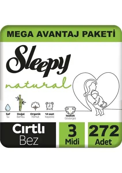 Sleepy Natural Bebek Bezi Mega Avantaj Paketi Güvenilir ve Konforlu Bebek Bezi Çeşidi