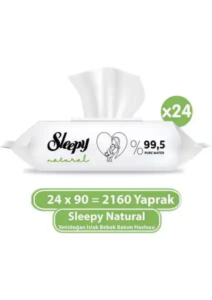 Sleepy Natural Yenidoğan Islak Bebek Bakım Havlusu Doğal İçeriklerle Güvenli Bebek Temizliği