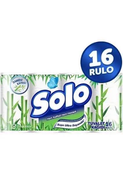 Solo Bambu Katkılı Tuvalet Kağıdı 16'lı Paket Hijyen ve Çevre Dostu Seçenek