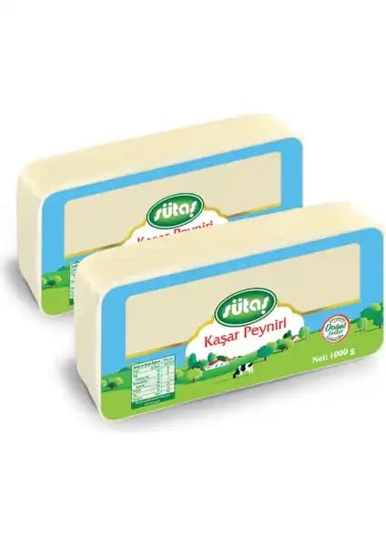 Sütaş Kaşar Peyniri 2000g Paketle Sağlıklı ve Lezzetli Kahvaltı ve Yemek Seçeneği