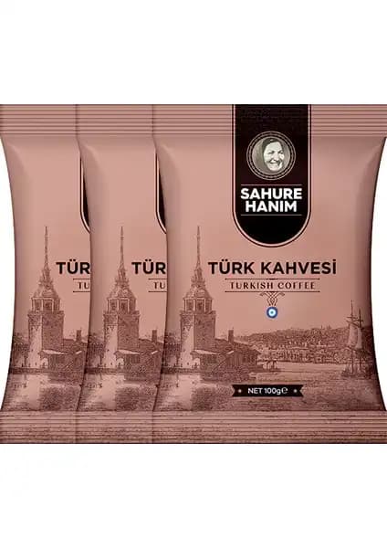 Tada Sahure Hanım Türk Kahvesi 100 g 3'lü Paket Orta Kavrulmuş Hafif ve Aromatik Kahve