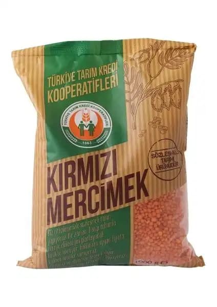 Tarım Kredi Türkiye Kırmızı Mercimek 1 Kg Sağlıklı ve Güvenilir Bakliyat Seçeneği