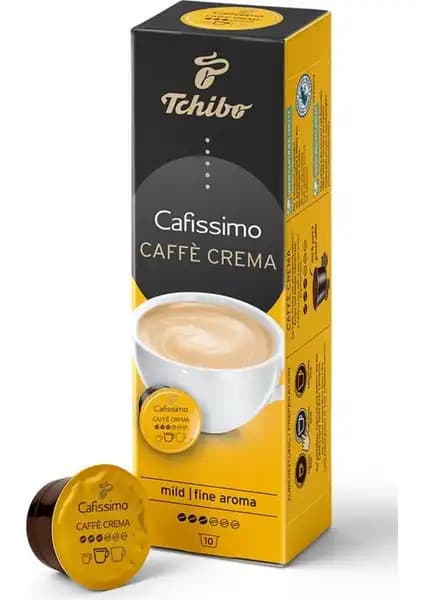 Tchibo Cafissimo Caffè Crema Fine Aroma: Hafif ve Kadifemsi İtalyan Kahve Kapsülleri