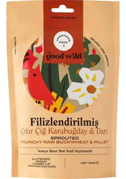The Good Wild Glutensiz Filizlendirilmiş Çıtır Karabuğday ve Darı Karışımı 150 G