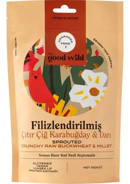 The Good Wild Glutensiz Filizlendirilmiş Çıtır Karabuğday ve Darı Karışımı 150 G