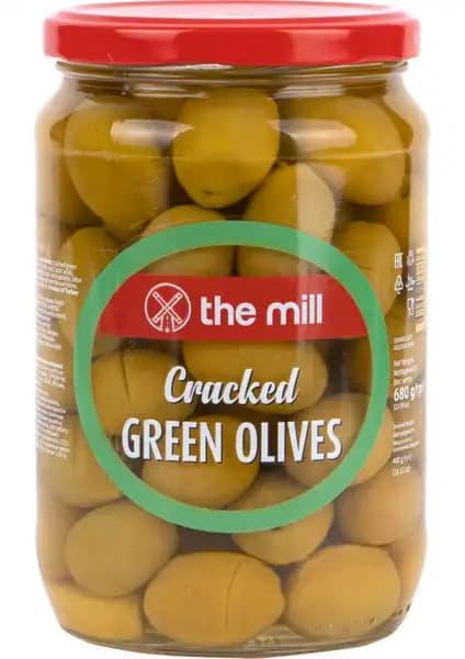 The Mill Kırma Yeşil Zeytin 680 G - Doğal ve Lezzetli Ege Bölgesi Zeytini