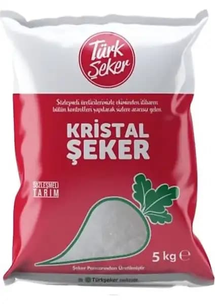 Türk Şeker Kristal Şeker 5 kg: Yüksek Kalite ve Pratik Kullanım İçin Uygun Mutfak Malzemesi